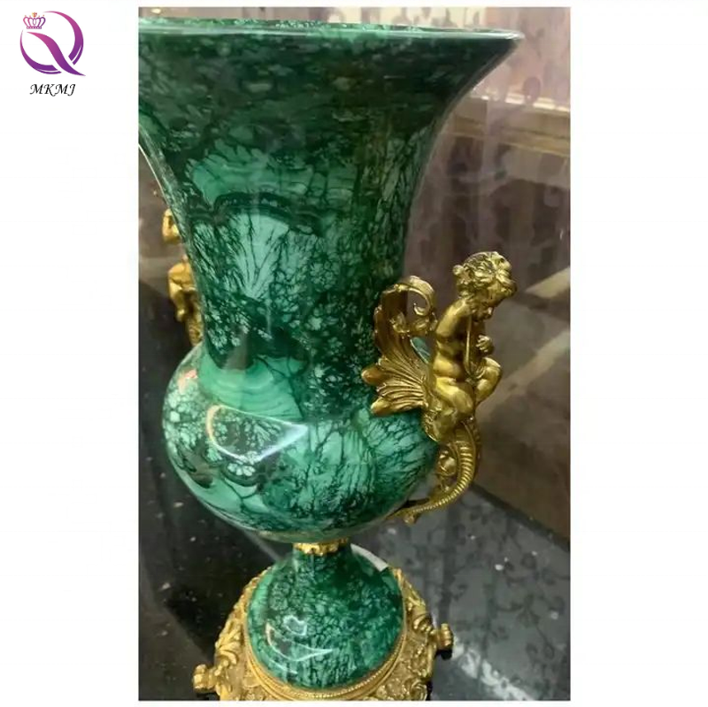 In stock American Green Ceramic Angel Desktop Vase Interior Antique Home Decoration Ceramic Vase