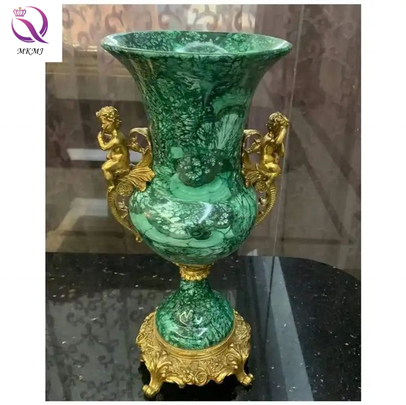 In stock American Green Ceramic Angel Desktop Vase Interior Antique Home Decoration Ceramic Vase