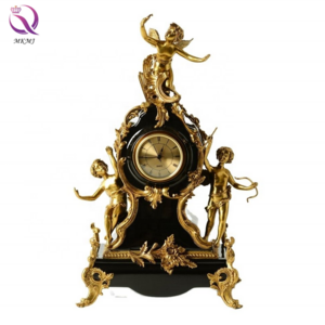 Luxurious interior home decor Black Clock Ornaments Decor Accessories Angel desktop clock For Home Decoration