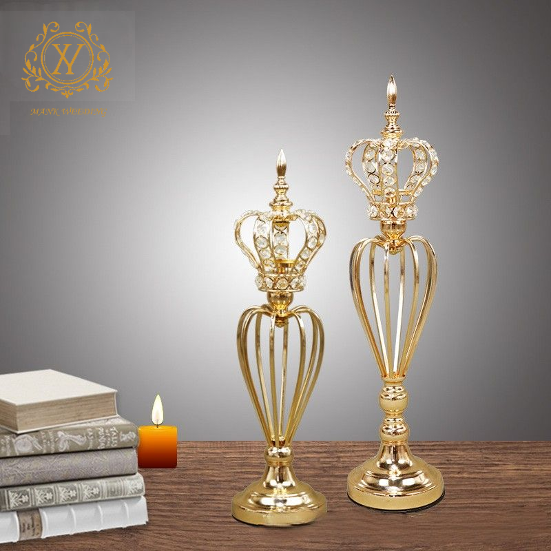 Creative European Love Crown Flower Stand Candlestick Decoration Centerpieces For Wedding Table