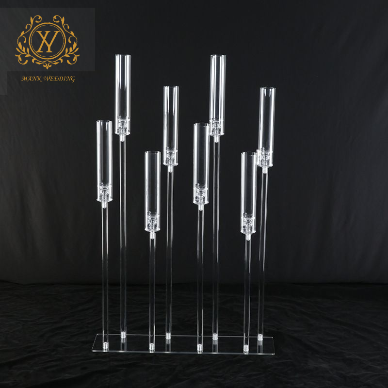 Tall Wedding Candlestick Stand Acrylic Candle Holder Wedding Party Centerpieces Table Decoration Wedding Events Supplies