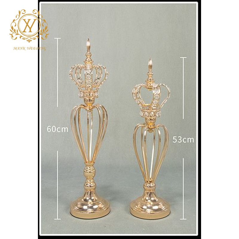 Creative European Love Crown Flower Stand Candlestick Decoration Centerpieces For Wedding Table