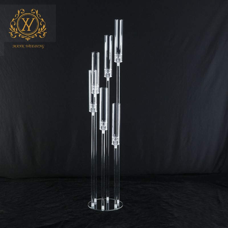 Tall Wedding Candlestick Stand Acrylic Candle Holder Wedding Party Centerpieces Table Decoration Wedding Events Supplies