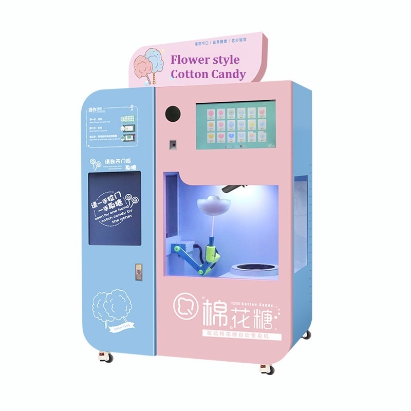 Multiple Colour 26 Flower-Styles Fully-automatic Flower Cotton Candy Machine Vending