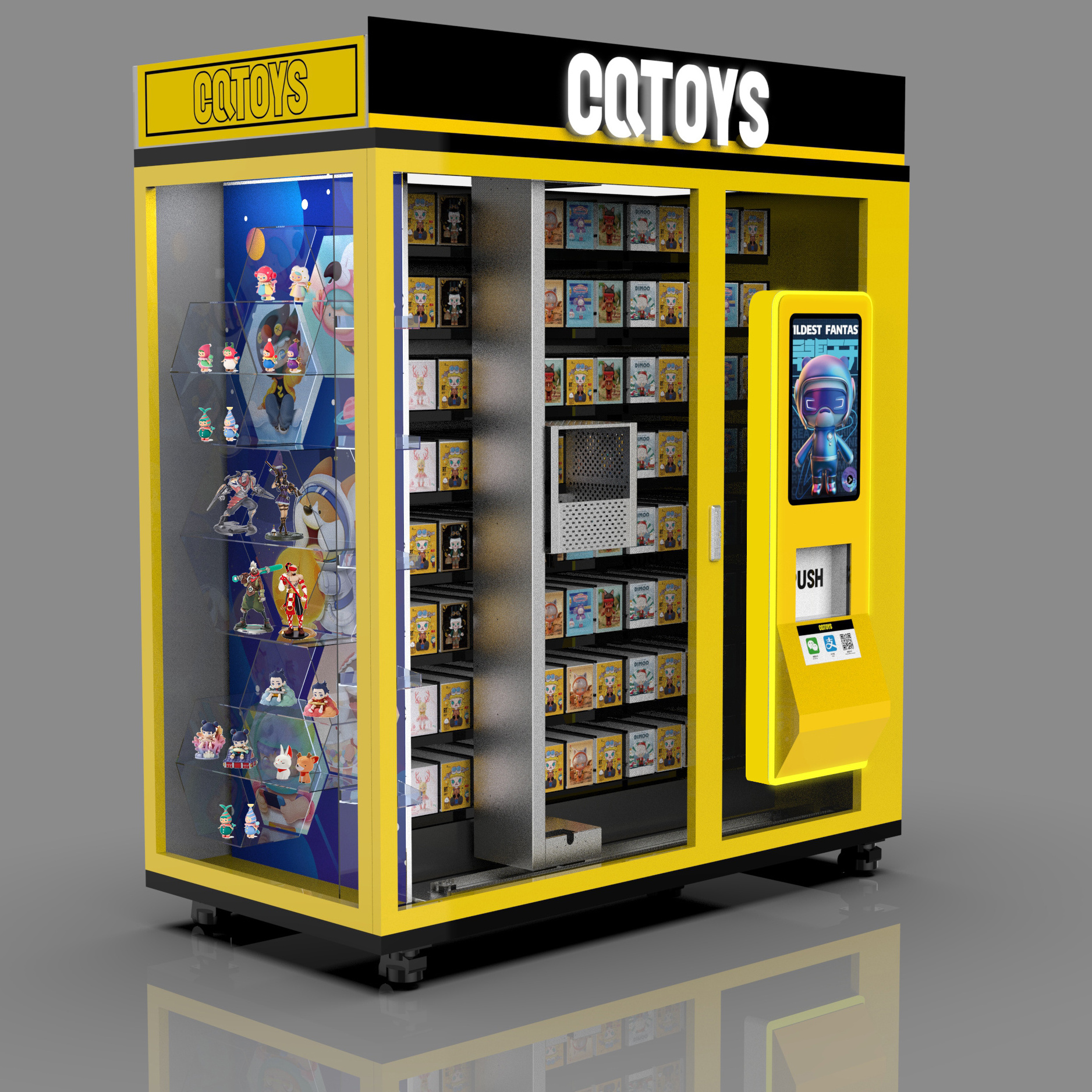 POP  MART blind boxes gift toy doll vending machine with lighting with Gift /Toy Elevator 3D Vending Machine