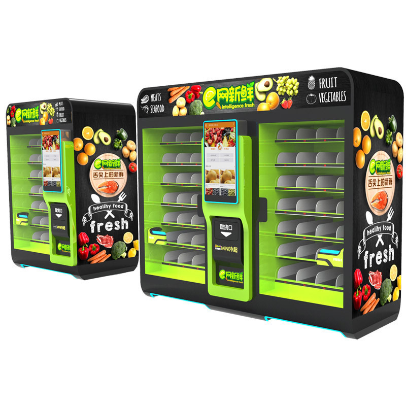 Intelligent defogging Commercial Full automatic Touch screen Metal Indoor drinks and food Vending Machines