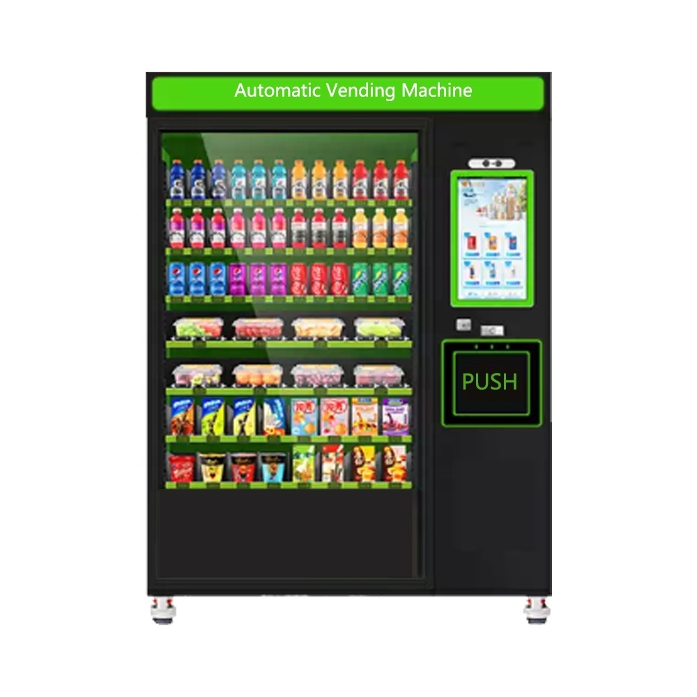 Vending machine with lift system for glass bottle yogurt honey beer wine automatic self-service vending machine