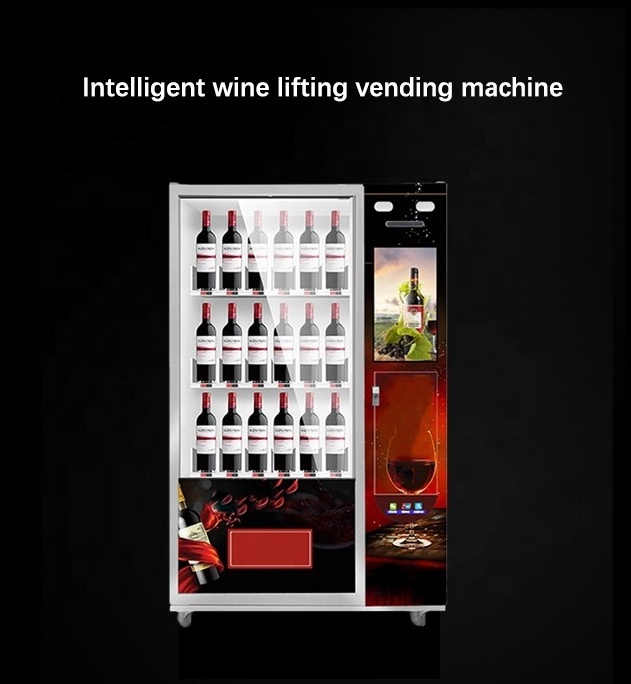 New style Coin Operated 24 Hours Self-service champagne vending machine