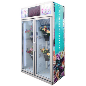 New Arrival High quality Full automatic Touch screen fresh 24 Hours Self-service flower vending machine