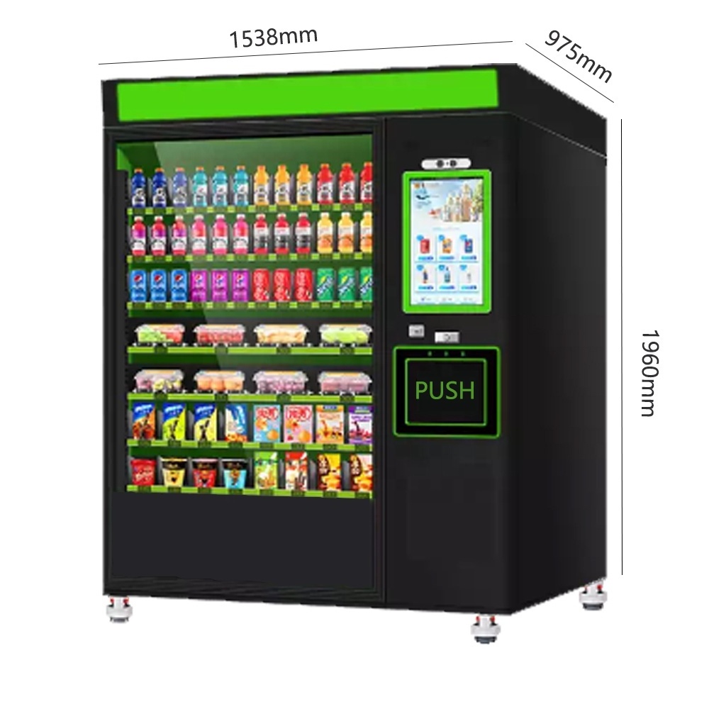 Vending machine with lift system for glass bottle yogurt honey beer wine automatic self-service vending machine