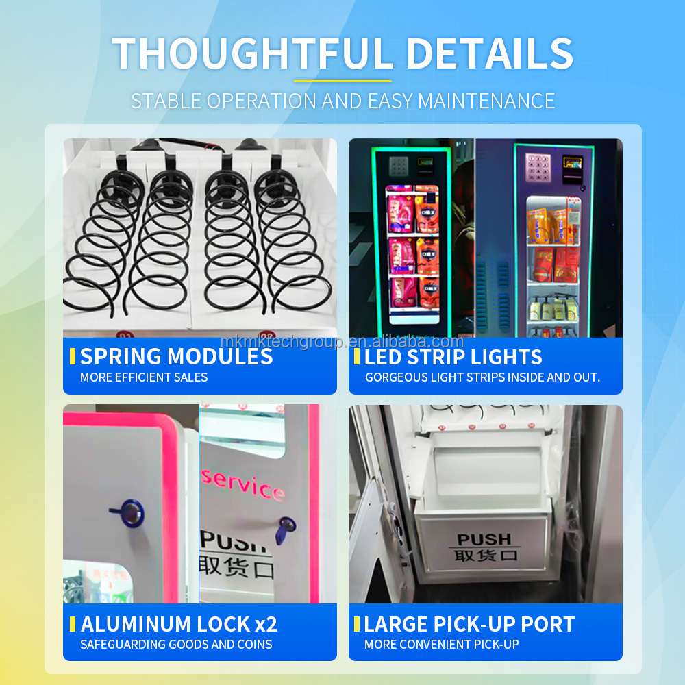 Cloud connected vending small vending machine physical key bill dispenser card machine factory direct low price