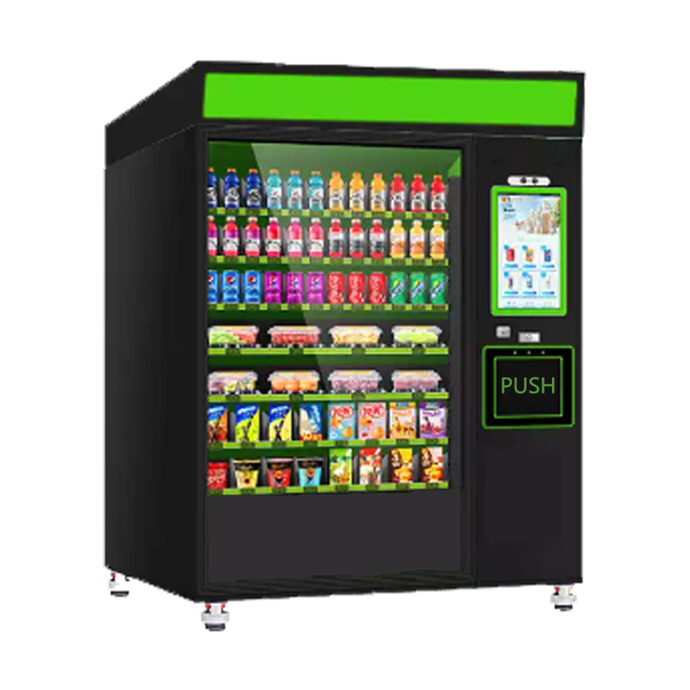 High quality convenient store 24 Hours Self-service QR Code Payment pasta vending machine