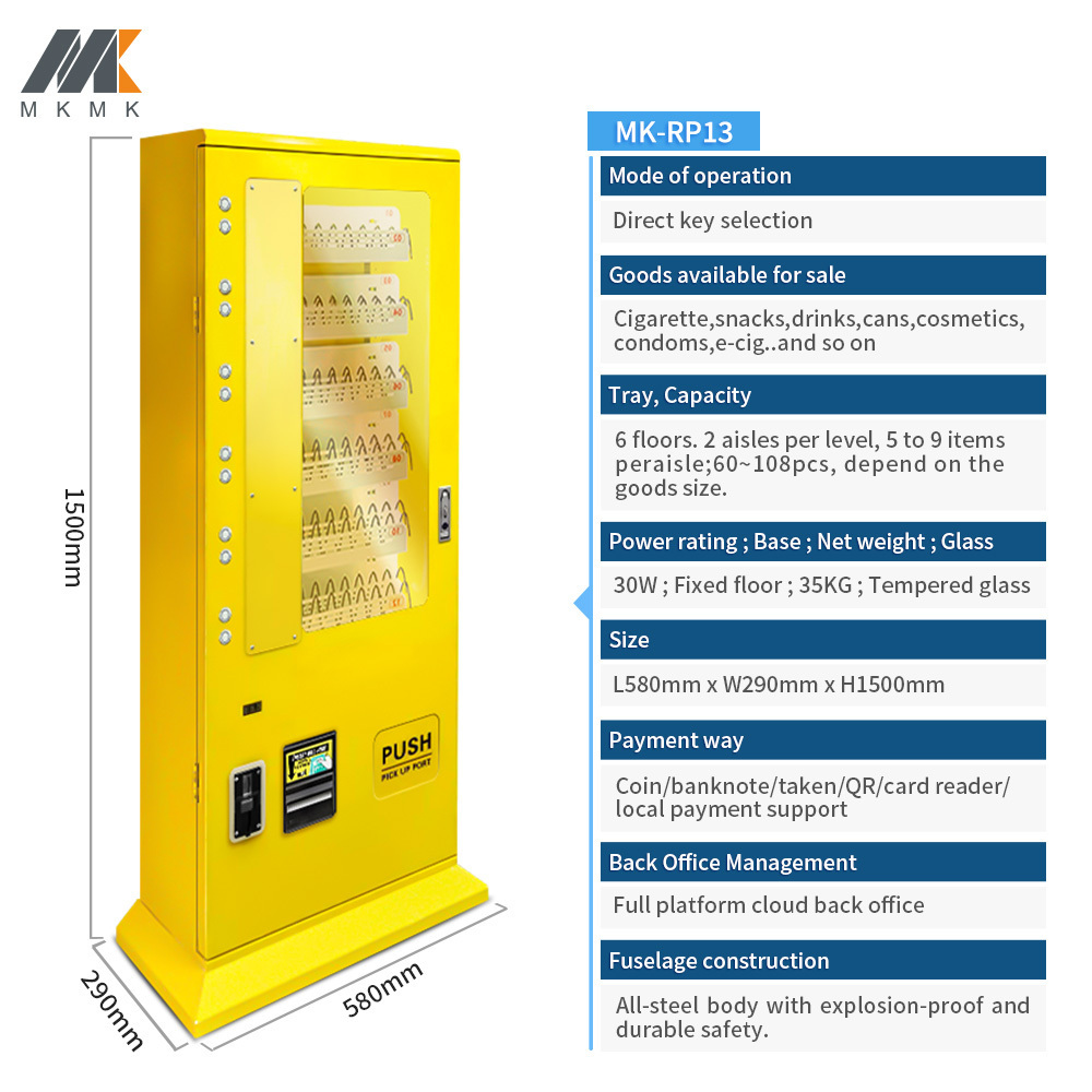 Popular Snack And Beverage Vending Machines Mini Custom Lash Makeup Vending Machine for Sale