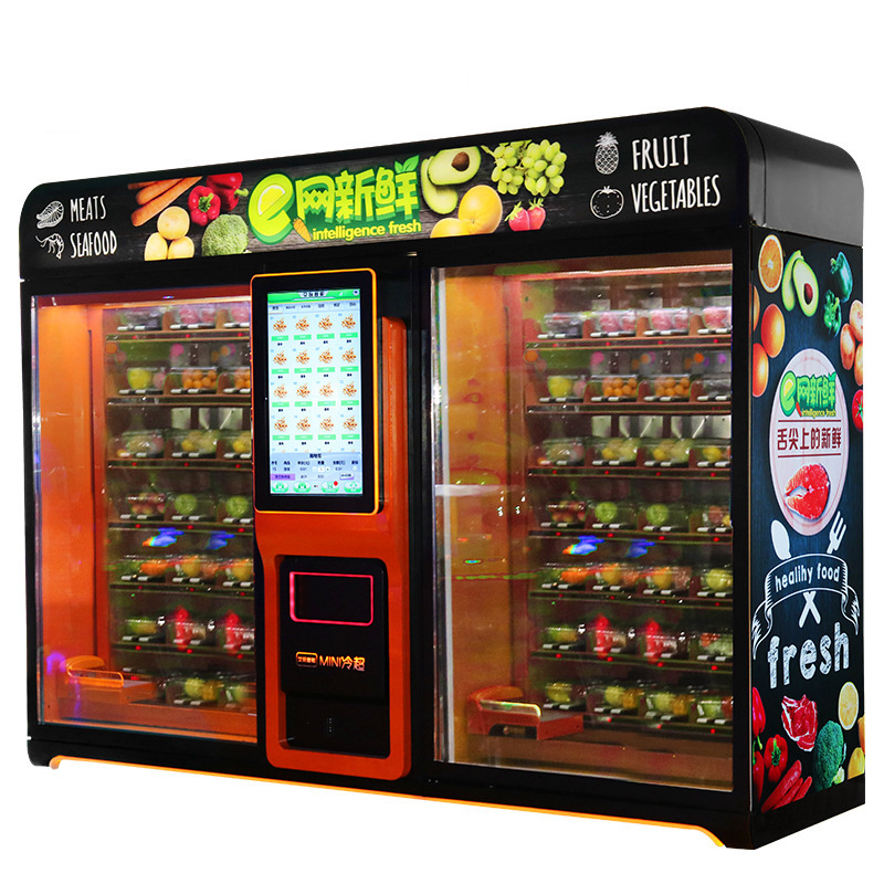 Intelligent defogging Commercial Full automatic Touch screen Metal Indoor drinks and food Vending Machines