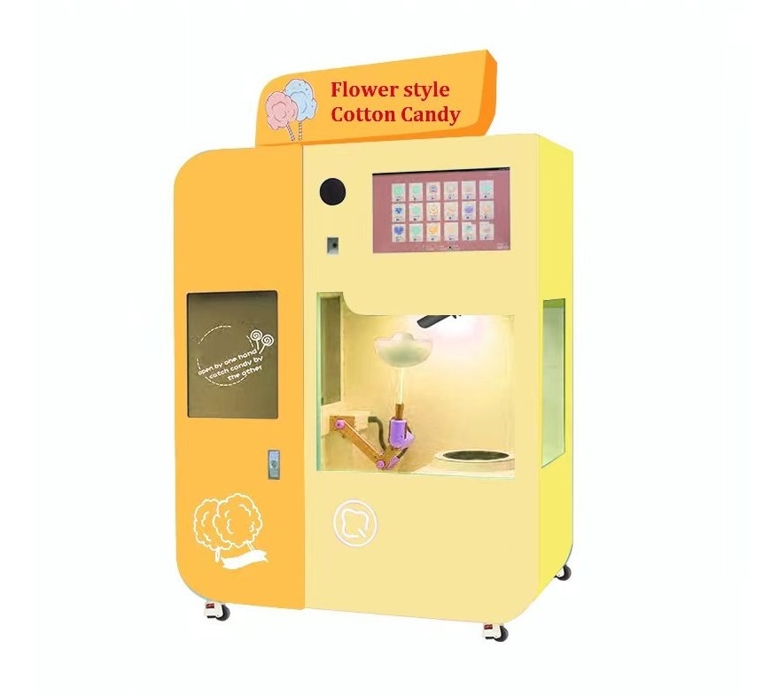 Multiple Colour 26 Flower-Styles Fully-automatic Flower Cotton Candy Machine Vending