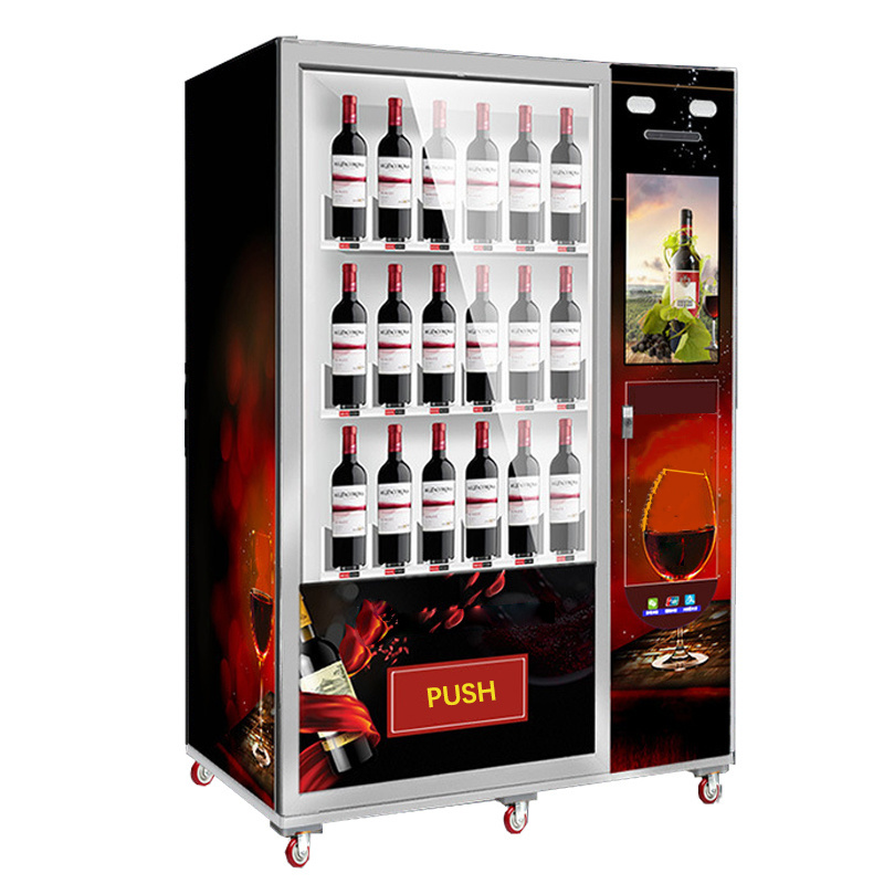 New style Coin Operated 24 Hours Self-service champagne vending machine