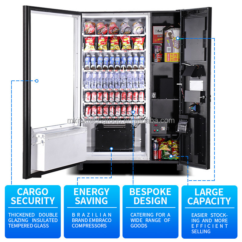 factory price competitive big capacity touch screen vending machine