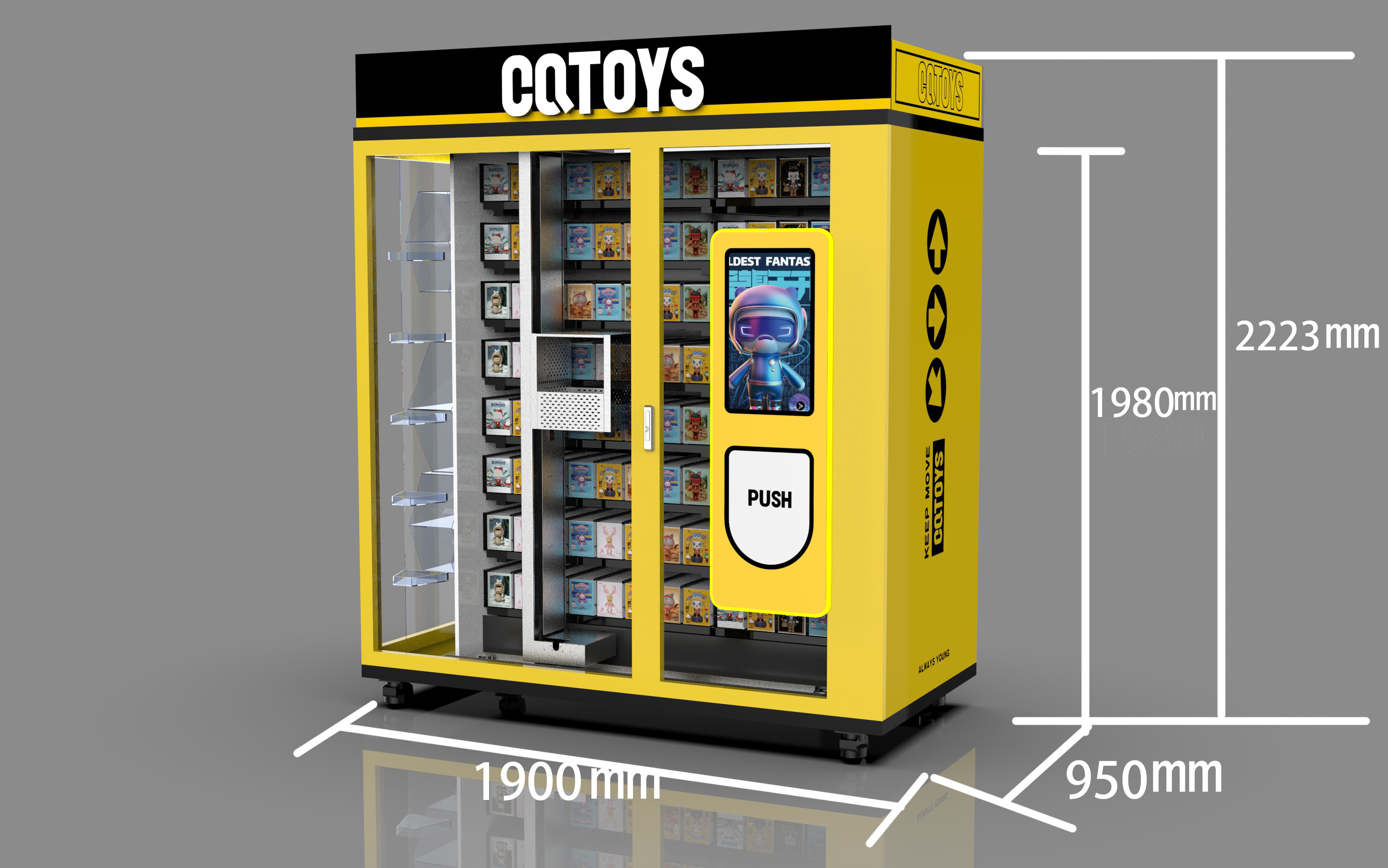 POP  MART blind boxes gift toy doll vending machine with lighting with Gift /Toy Elevator 3D Vending Machine