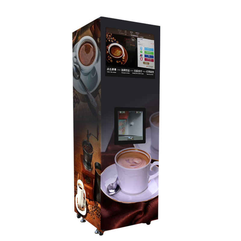 Wall mounted Intelligent Full automatic 24 Hours Self-service coffee vending machine