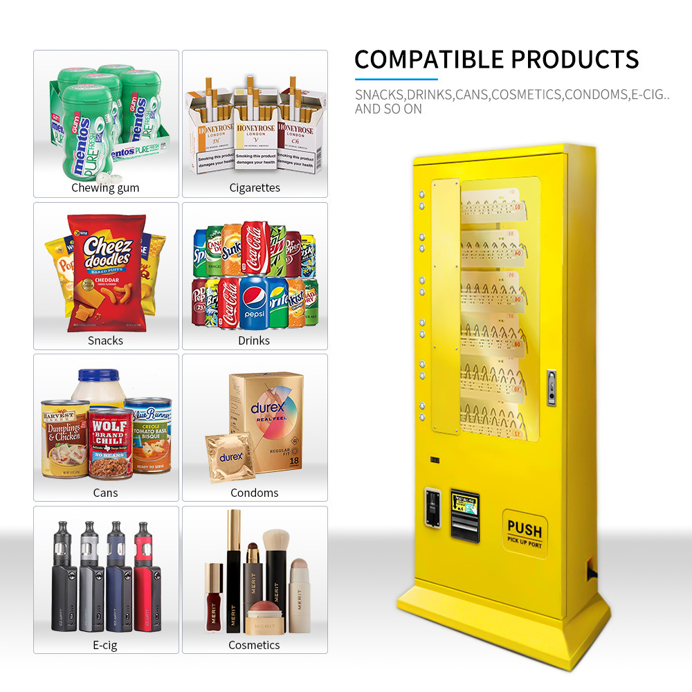 Small vending machine factory supply OEM beverage food snacks beauty bill dispenser coin dispenser