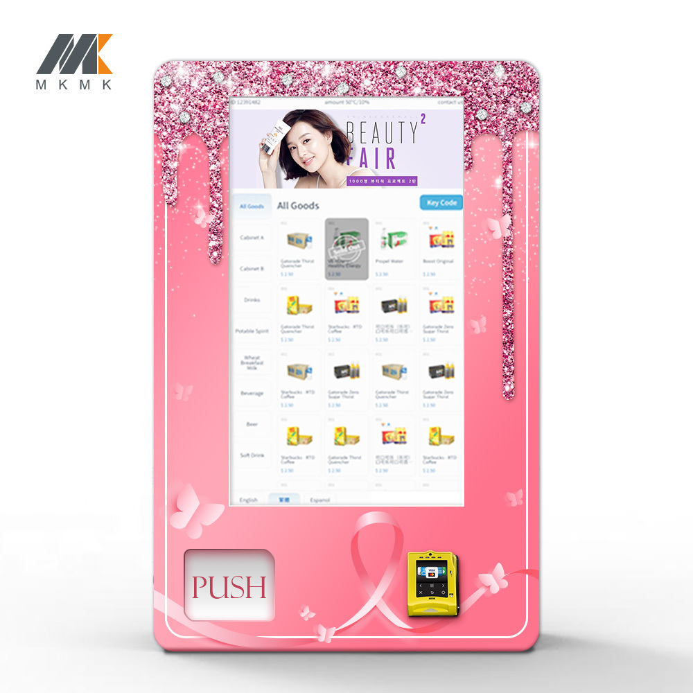 Support customized 24 Hours Multiple Operated Touch Screen Vending Machine Small Vending Machine