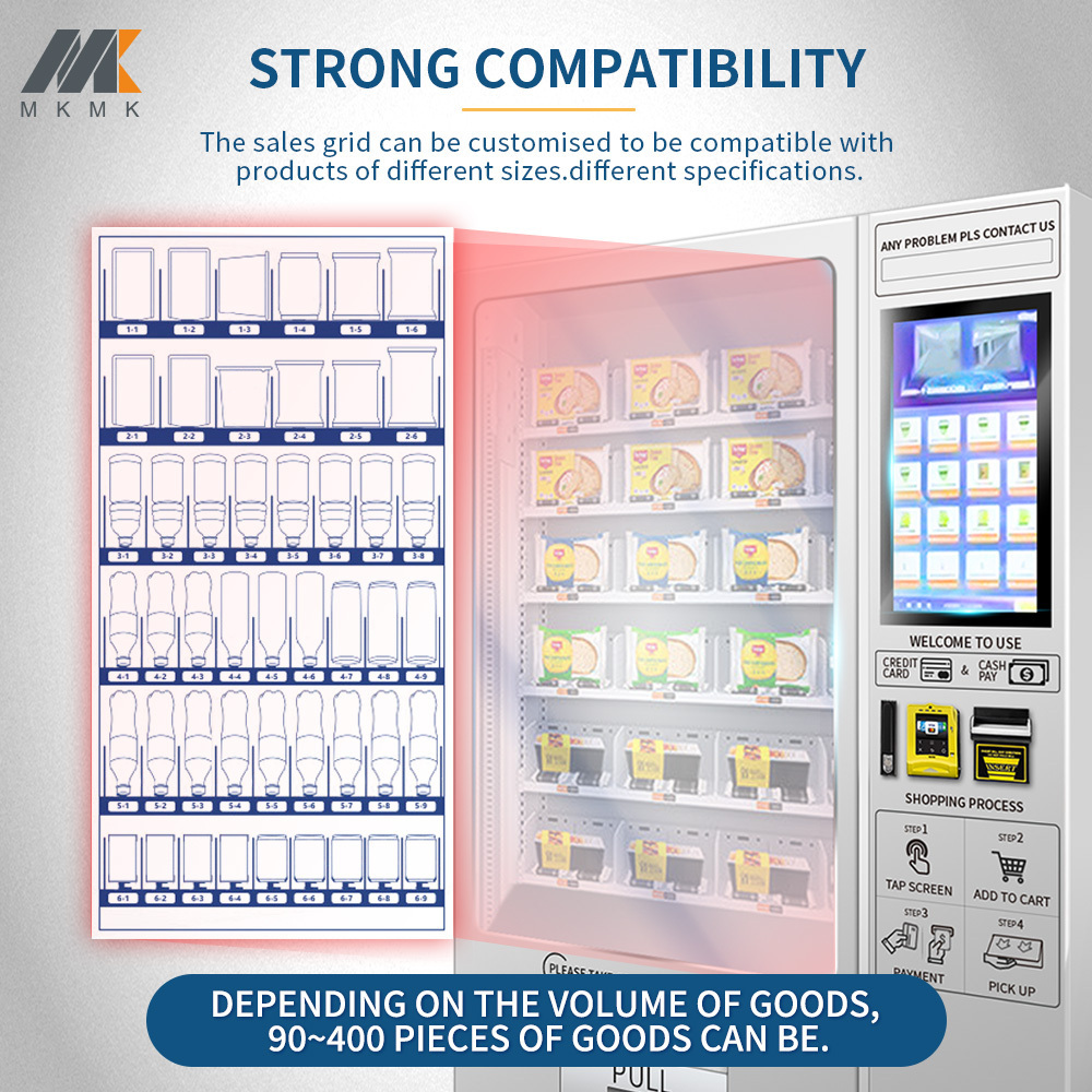 Made in China with touch screen conveyor belt vending machine