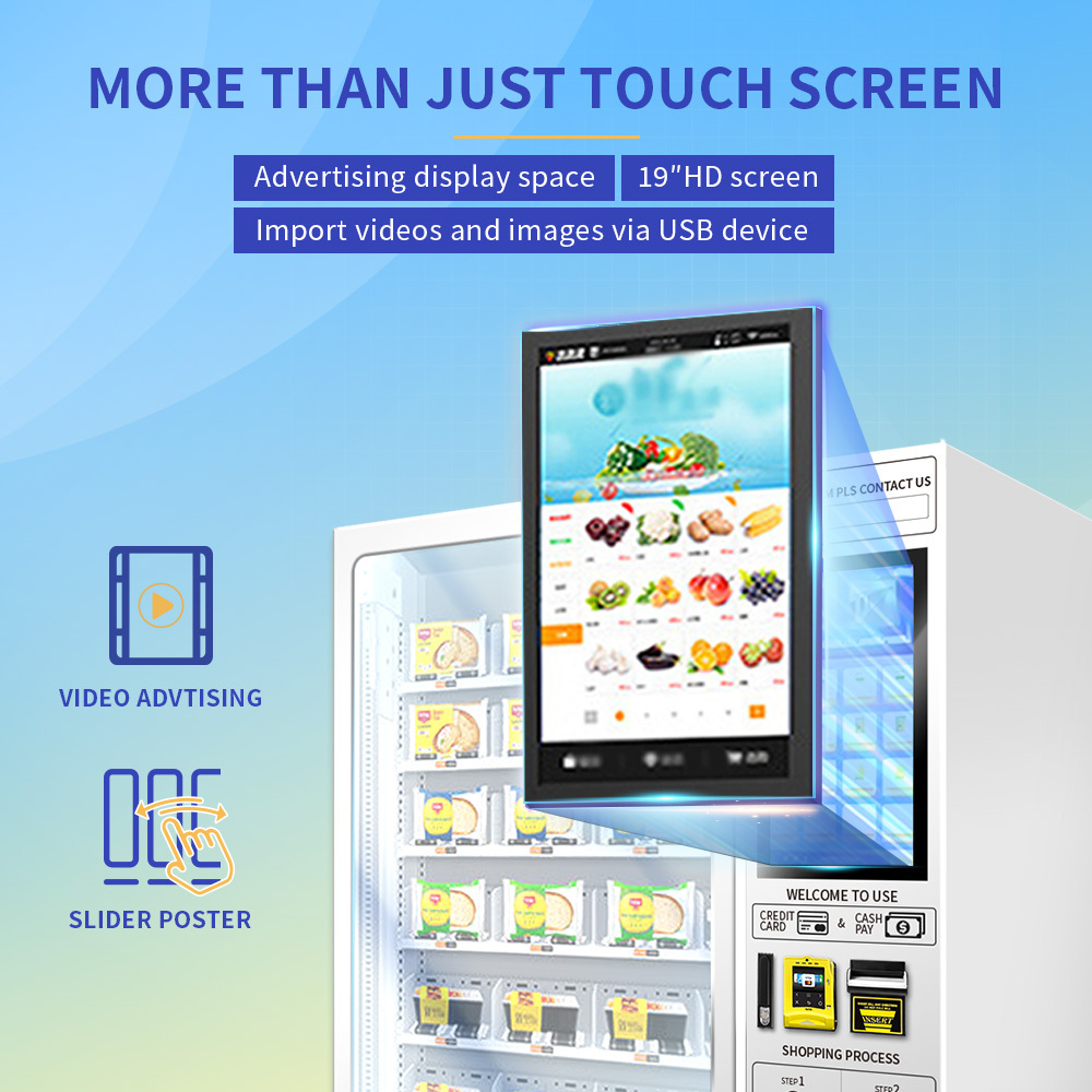 Made in China with touch screen conveyor belt vending machine