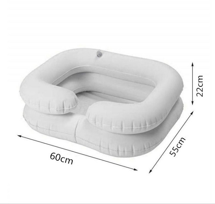 Medical care Portable air inflatable hair washing basin Shampoo Basin for hospital use