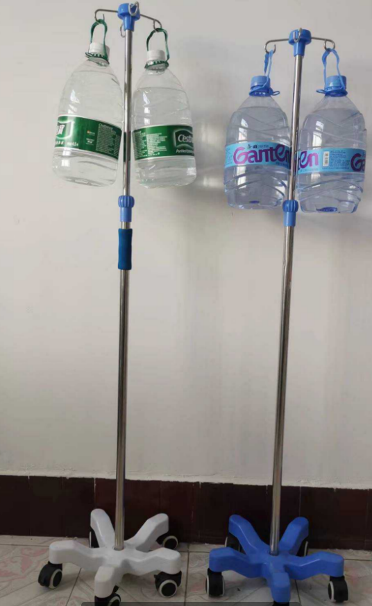 factory price portable foldable 5 legs Height adjustable Mobile Stainless Steel Infusion pole iv drip stand for hospital bed