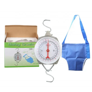 Portable mechanical baby weighting scale 25-100kgs manual hanging baby spring scale