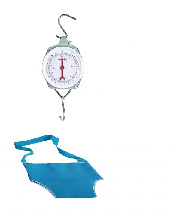 Portable mechanical baby weighting scale 25-100kgs manual hanging baby spring scale