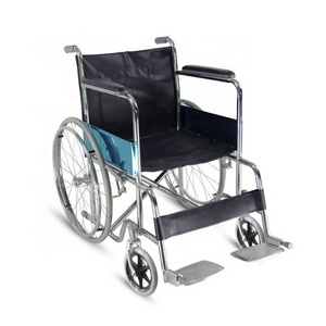 Factory price foldable wheelchair stainless steel lightweight Folding Manual Wheelchair for disabled