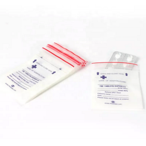 Medicine small packaging pouch medical grade plastic drug dispensing ziplock airtight pill bags