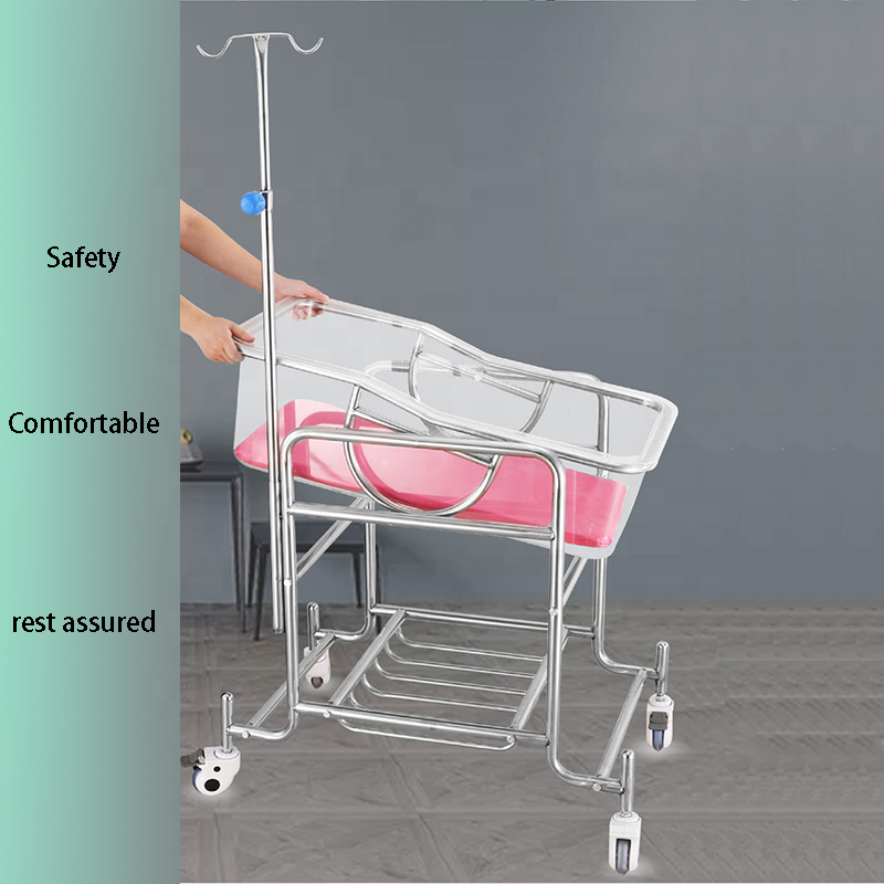 Hospital Stainless Steel nursery baby bassinet cot Medical Baby Bed Baby Cots for sale