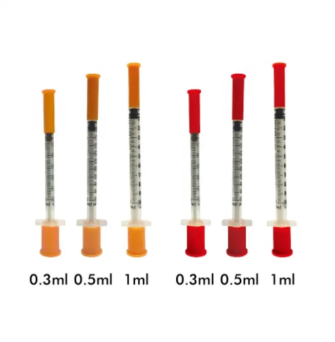 High quality sterile 0.5 1 1.5 ml The double rubber plug has good air tightness disposable insulin needles