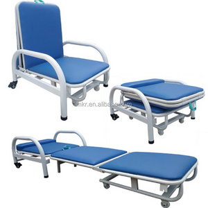 Factory lowest price Foldable Sleep Bed Chair Accompany Chair medical attendant chair for hospital