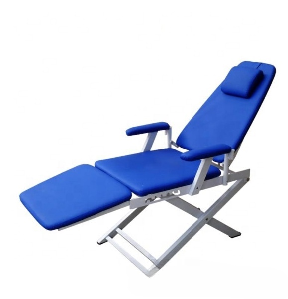 Cheapest Chinese supplier portable dental unit foldable dental chair with spittoon and light