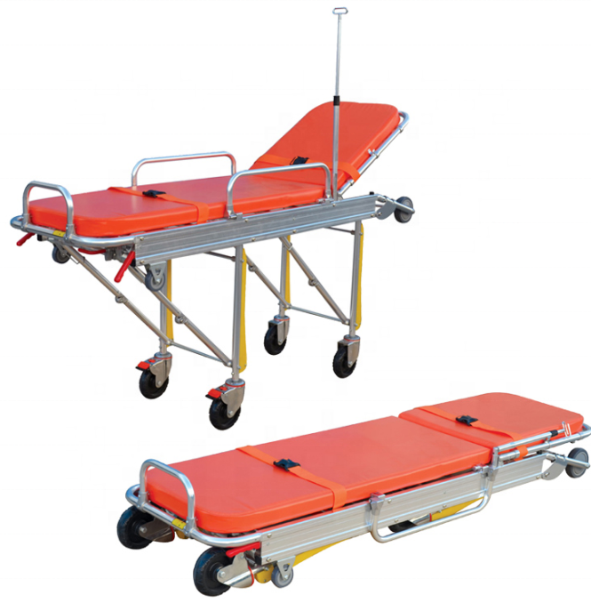 hot sale aluminum alloy Hospital Rescue foldable ambulance stretcher for emergency use