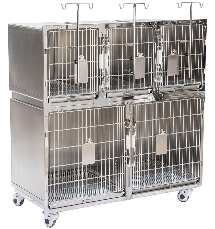 China made Veterinary equipment medical therapy cage ICU oxygen animal pet dog cat 304stainless steel ICU oxygen Veterinary cage