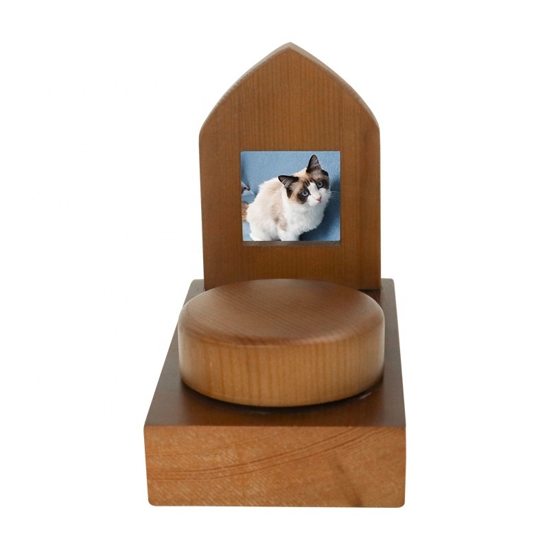 Customizable Wood Pet cremation urns Cat house Pet Caskets sustenance feelings customization Cat Dog Wooden Pet Funerary urns