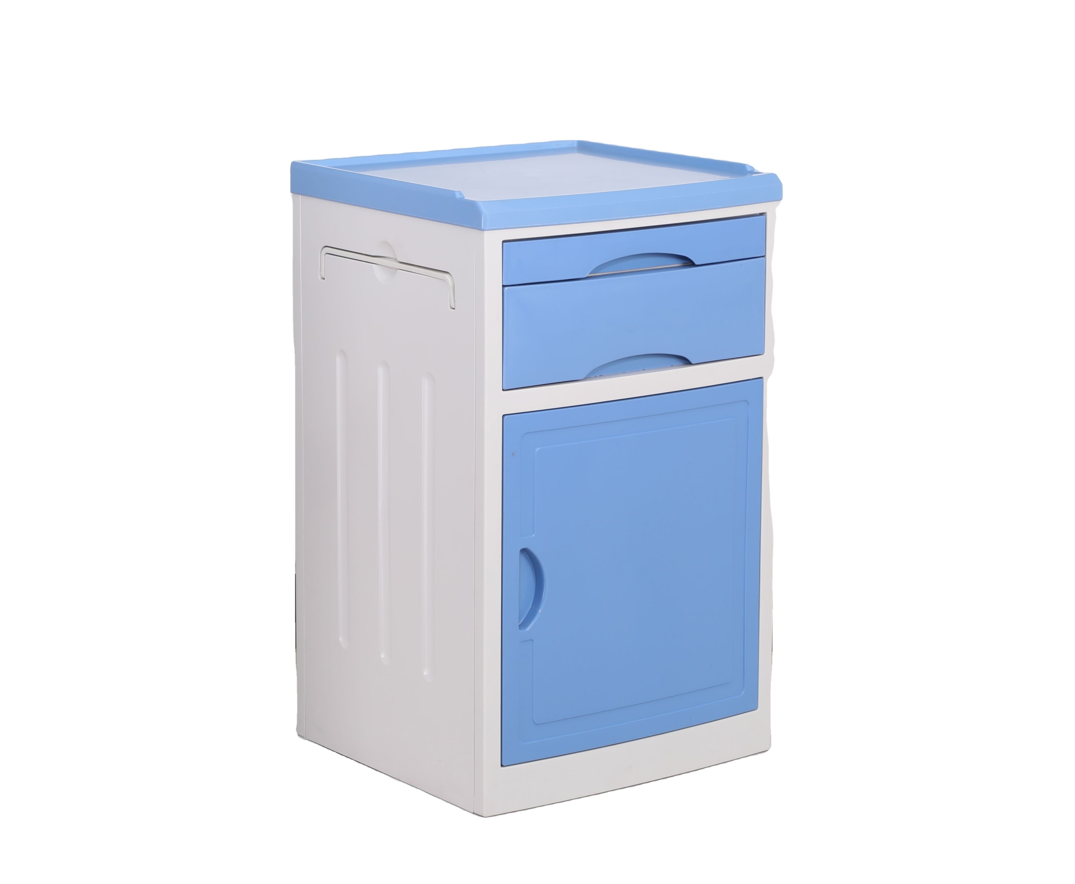 hot sale medical mobile ABS plastic hospital bedside cabinet locker bedside table with drawers and wheels with factory price