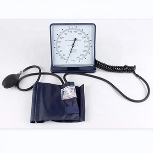 Big screen digital aneroid clock sphygmomanometer desktop blood pressure monitor with cuff storage