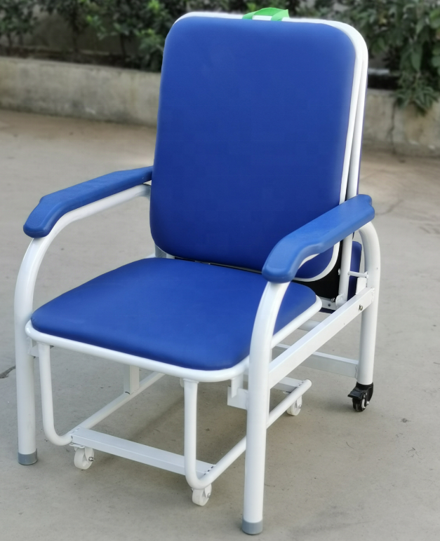 Factory lowest price Foldable Sleep Bed Chair Accompany Chair medical attendant chair for hospital