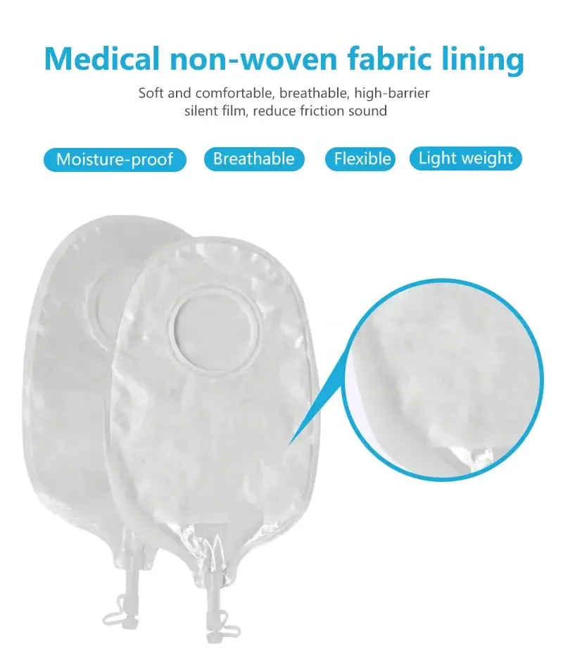 Urostomy Bag with Closure for Stoma Care 45mm Urine Bags For Urinary Incontinence Bedridden Patients