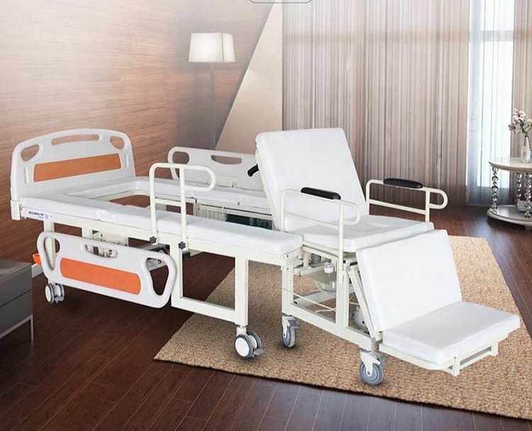 Medical Electric Disabled Elderly Hospital Home Care Nursing Medical Bed With Separate Wheelchair