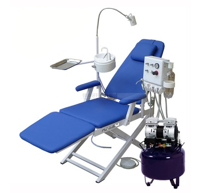 Cheapest Chinese supplier portable dental unit foldable dental chair with spittoon and light