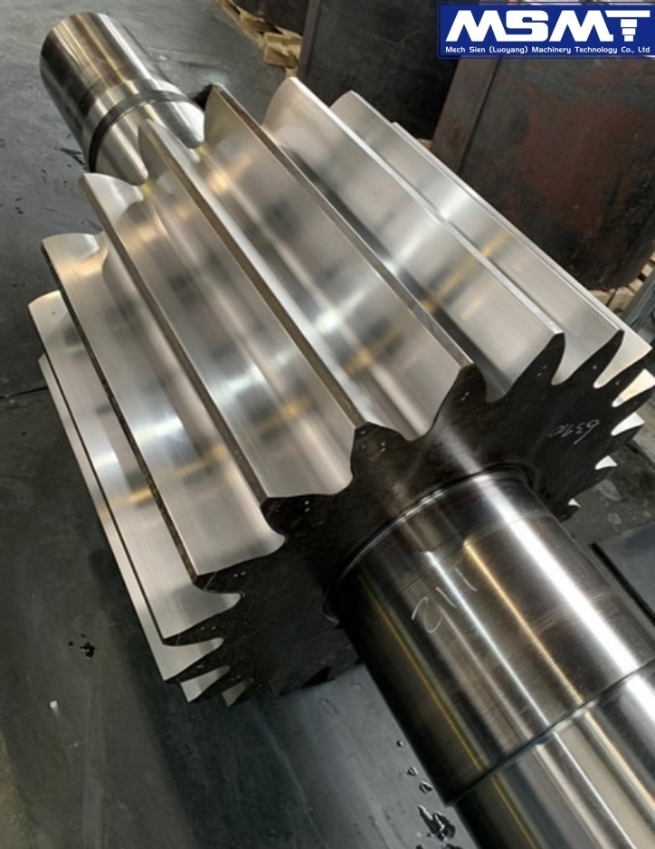 Custom Forged Large Gear Shaft Main Drive Propeller Shaft High Quality Big Pinion Shaft