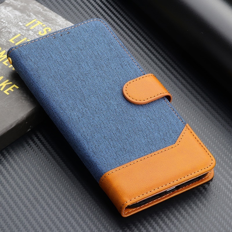 Luxury Jeans Filp Wallet Leather Phone Case For TCL 505 T509K Shockproof Protective Book Cover