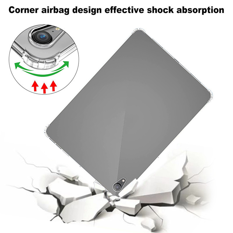 Clear Tablet Case For iPad mini 6 2021 Soft Silicone Protective case mini 2 3 4 5 shockproof TPU Back Cover