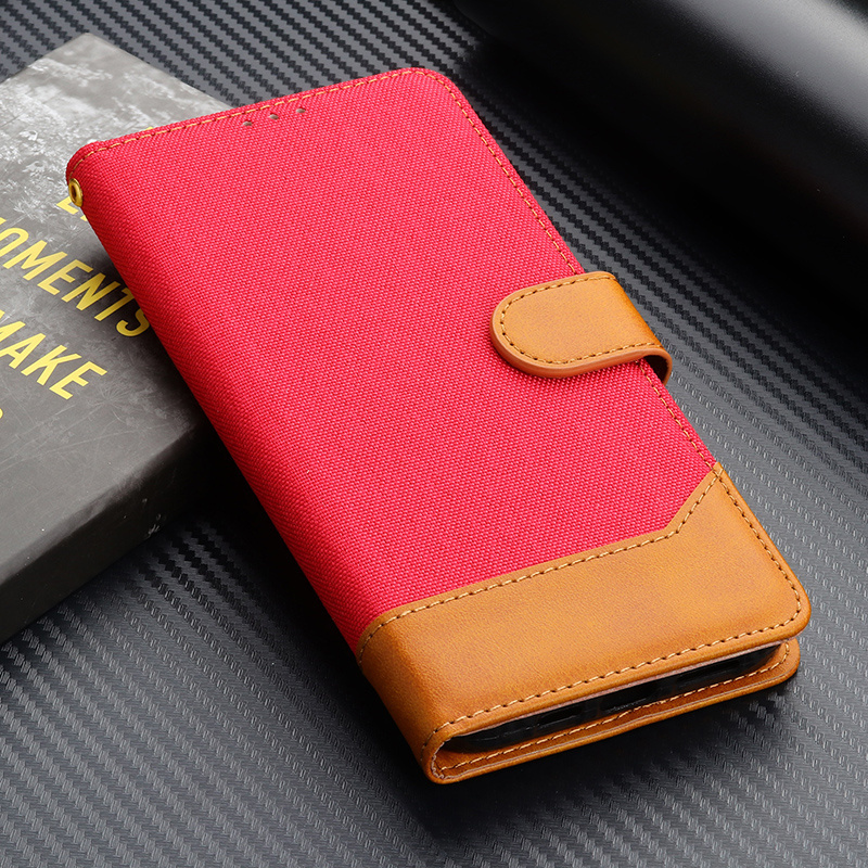 Luxury Jeans Filp Wallet Leather Phone Case For TCL 505 T509K Shockproof Protective Book Cover